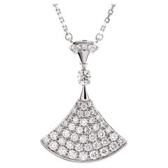 Bvlgari Divas' Dream Pendant Necklace 18k White Gold with Diamonds Large