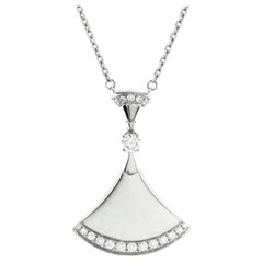 Bvlgari Divas' Dream Pendant Necklace 18K White Gold with Diamonds Large