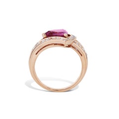 Bvlgari Divas Dream Pink Tourmaline Diamond Rose Gold Estate Ring