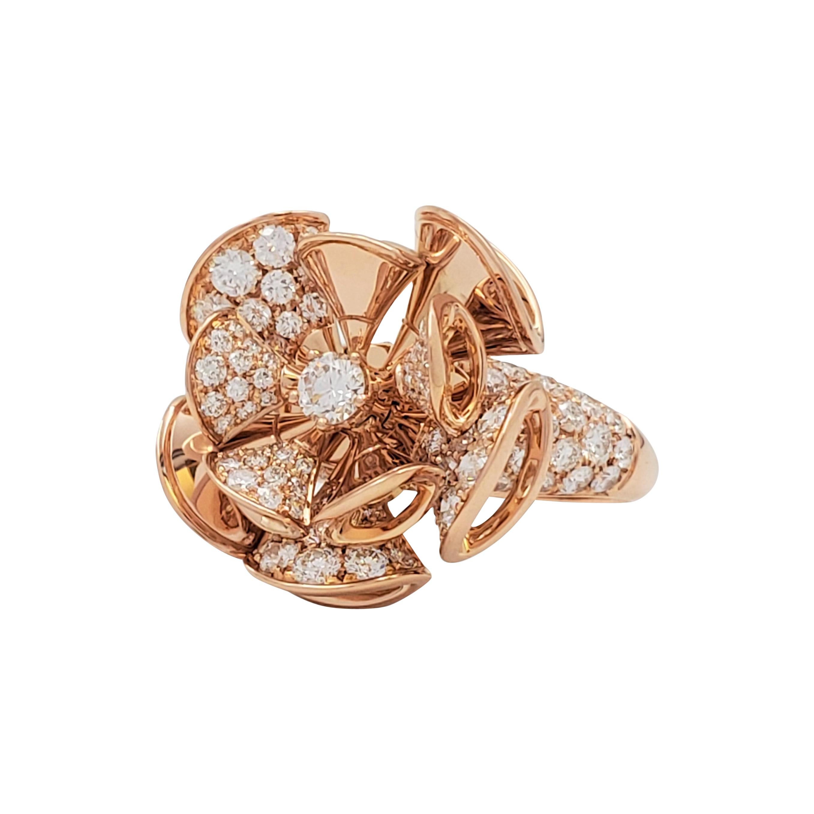 Bvlgari 'Divas' Dream' Rose Gold and Diamond Cocktail Ring