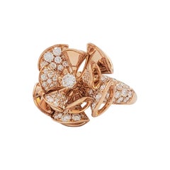 Bague cocktail Bvlgari 'Divas' Dream' en or rose et diamants