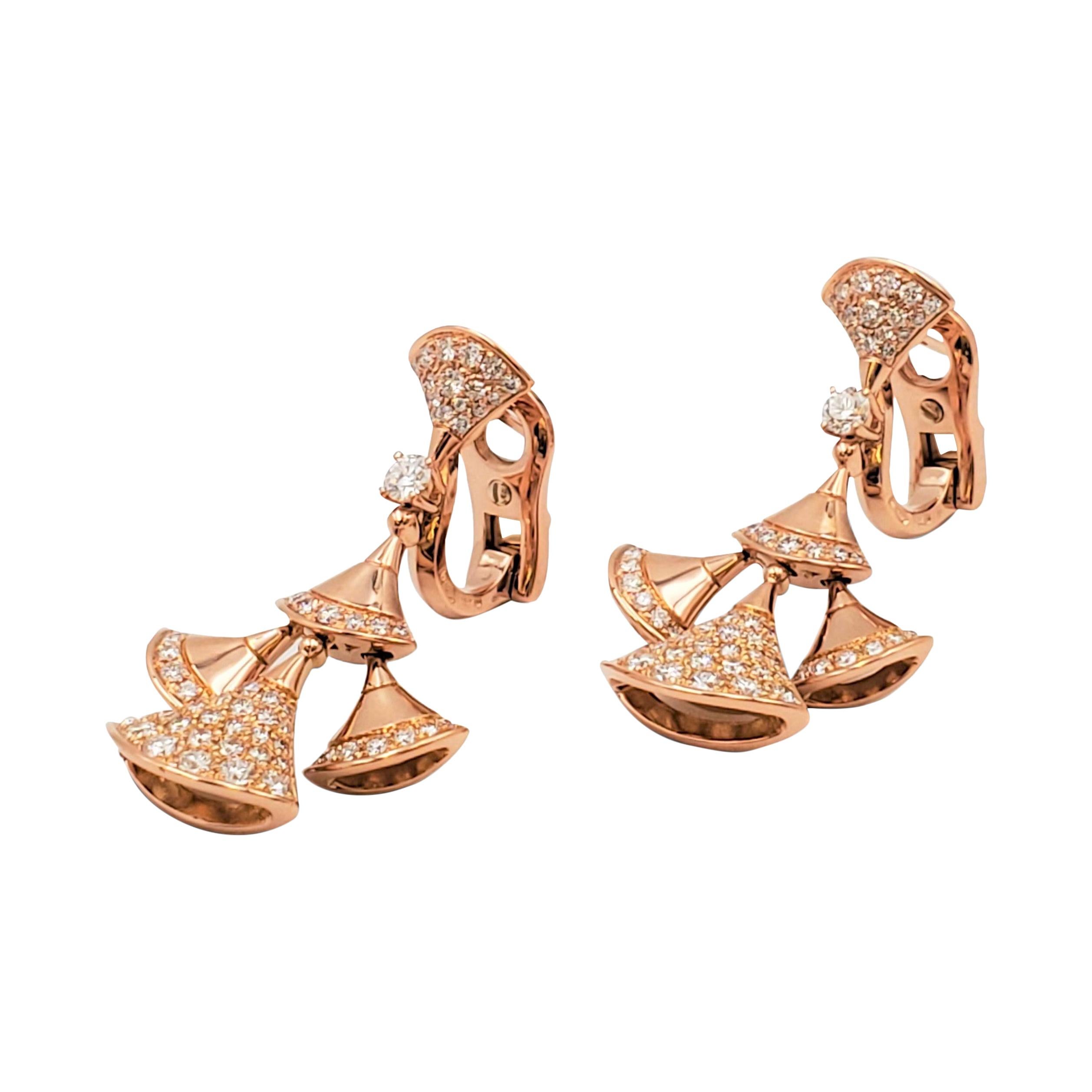 Bvlgari 'Divas' Dream' Rose Gold and Diamond Earrings
