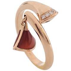 Bvlgari 'Divas' Dream' Rose Gold Carnelian and Diamond Ring