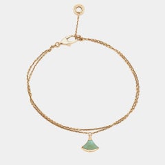 Bvlgari Divas' Dream Turquoise 18k Rose Gold Charm Bracelet M/L