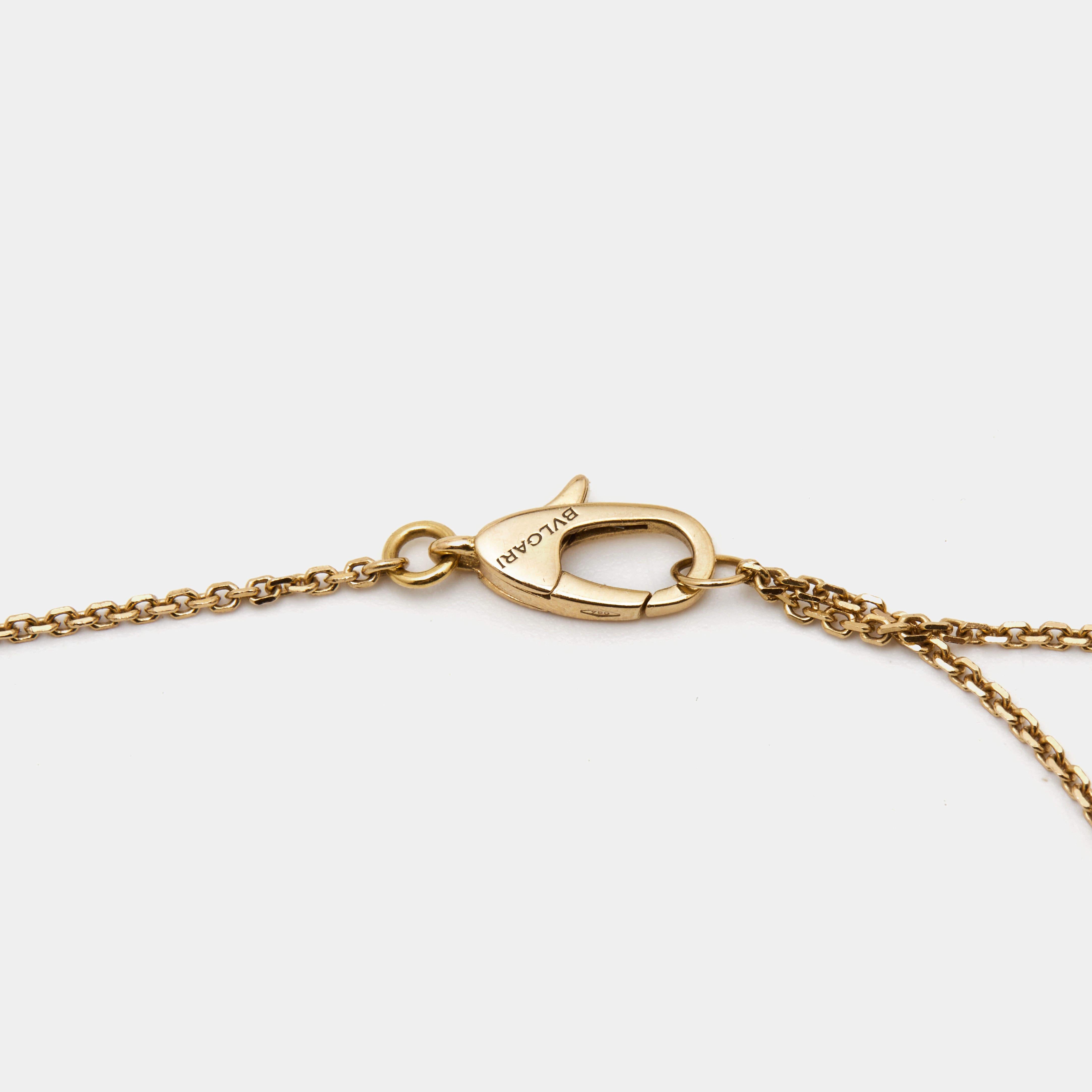 Rose Cut Bvlgari Divas' Dream Turquoise Diamond 18k Rose Gold Necklace