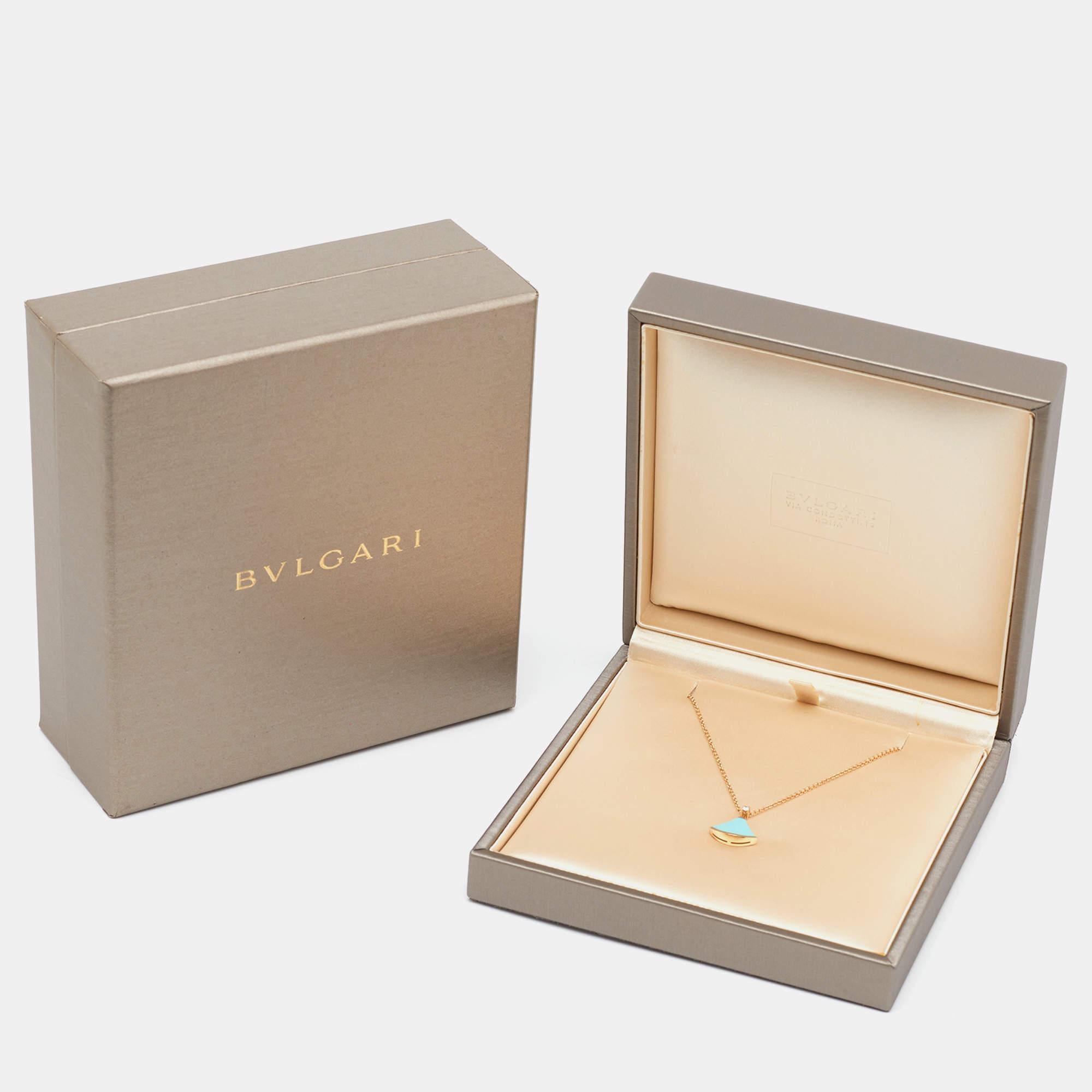 Bvlgari Divas' Dream Turquoise Diamond 18k Rose Gold Necklace 3