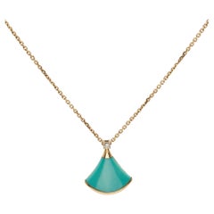 Bvlgari Divas' Dream Turquoise Diamond 18k Rose Gold Necklace