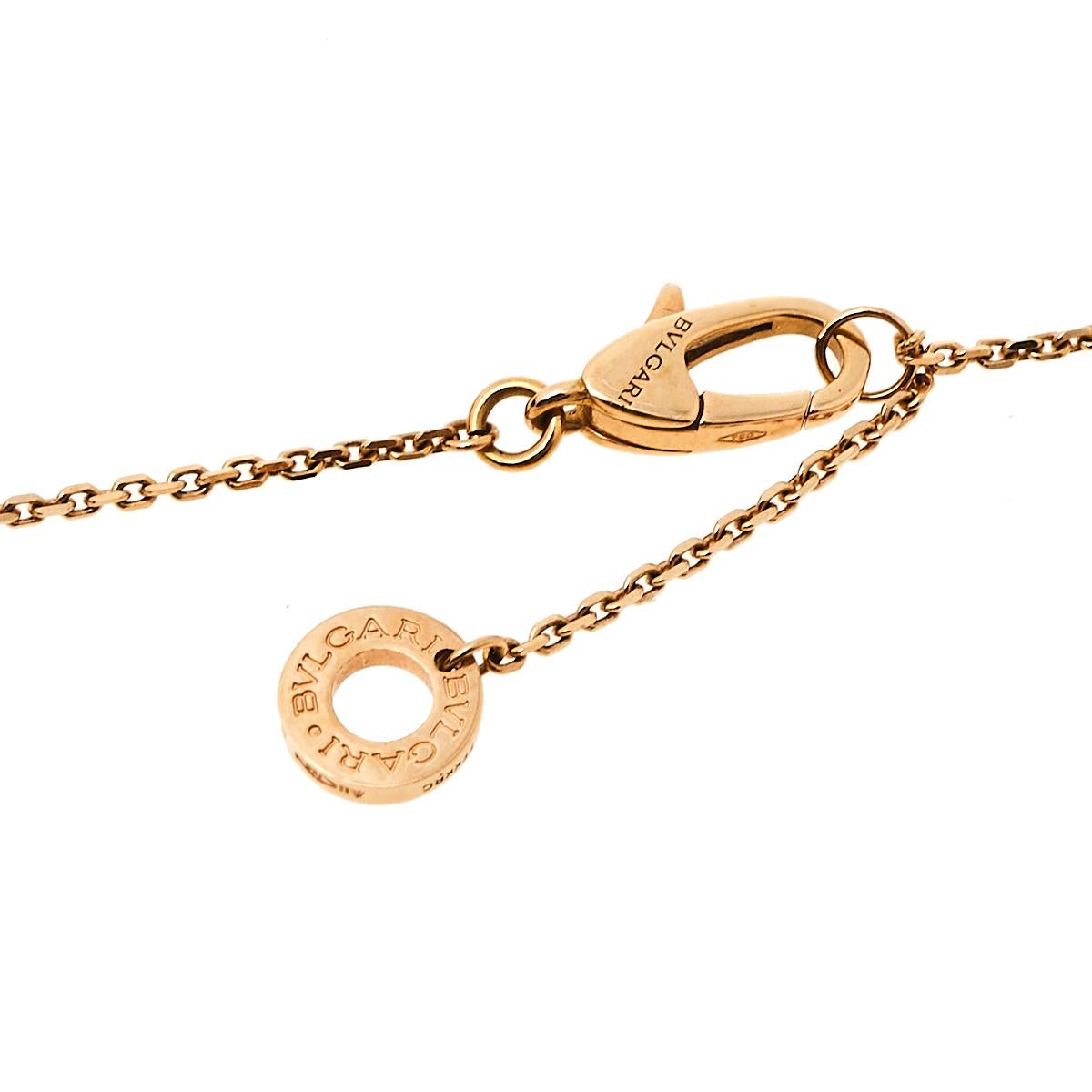 Contemporary Bvlgari Divas’ Dream Turquoise Diamond 18K Rose Gold Pendant Necklace