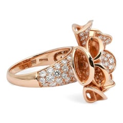 Bvlgari Diva's Dreams Diamond Ring 18K Rose Gold 3.07Ctw Size 7