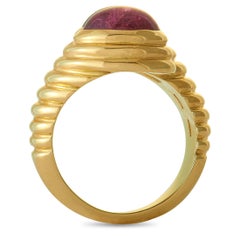 Bvlgari Doppio Amethyst and Tourmaline Yellow Gold Ring