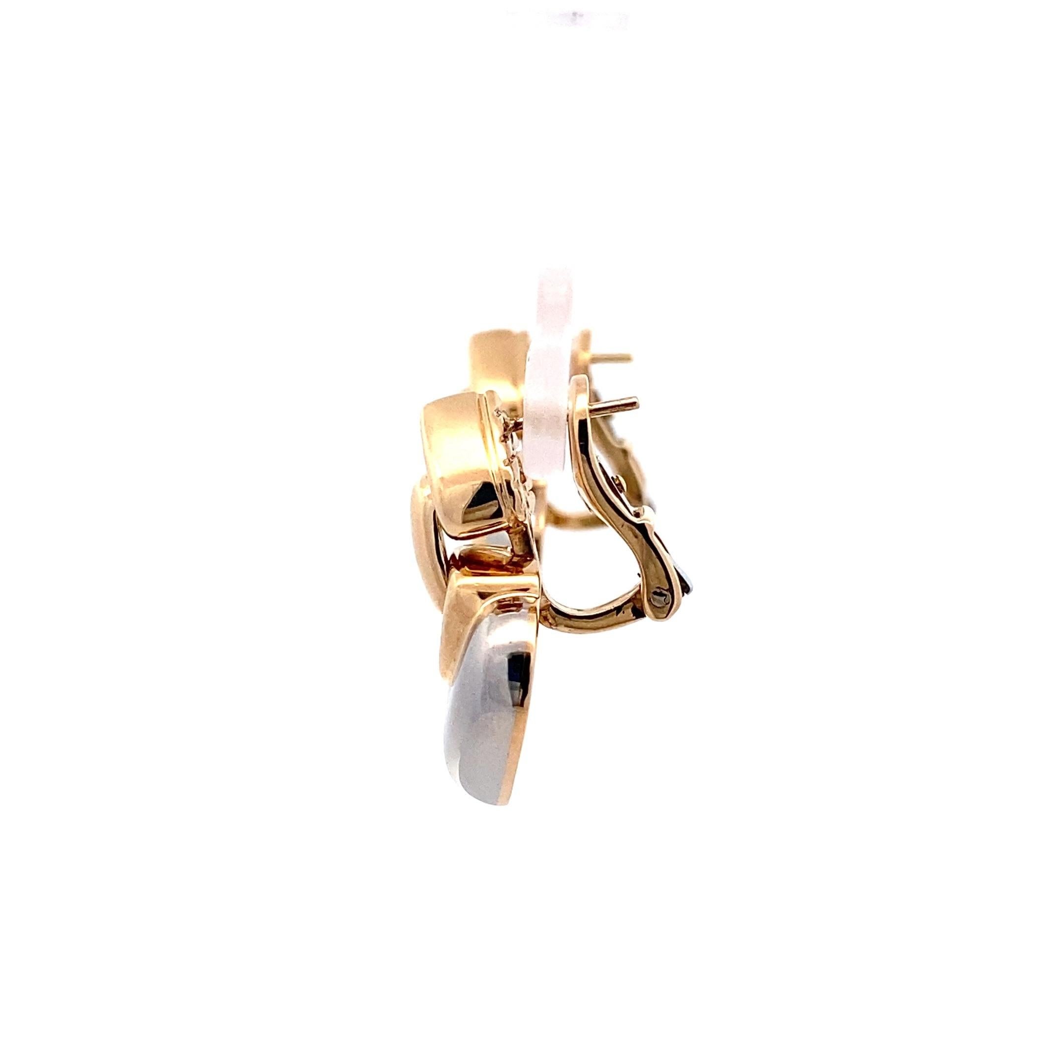 Bvlgari Doppio Cuore 18k Gold and Stainless Steel Heart Door Knocker Earrings 6