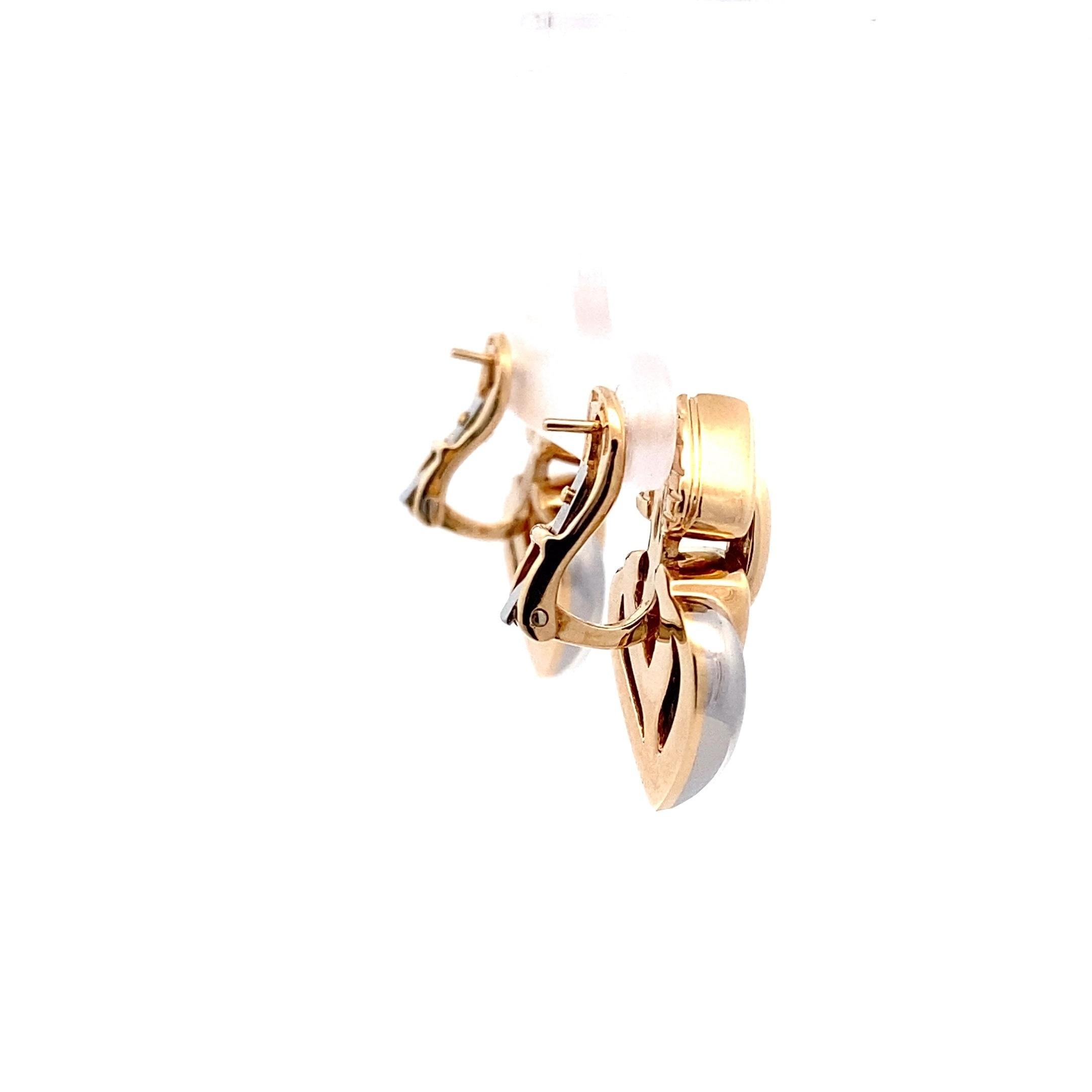 Bvlgari Doppio Cuore 18k Gold and Stainless Steel Heart Door Knocker Earrings 7
