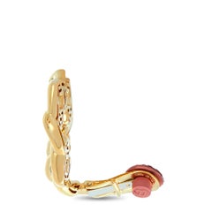 Bvlgari Doppio Cuore 18 Karat Yellow Gold Earrings