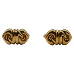 Bvlgari Doppio Cuore Cufflinks 18K Yellow Gold Unworn