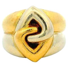 Bvlgari Doppio Cuoro 18K Yellow & White Gold Ring