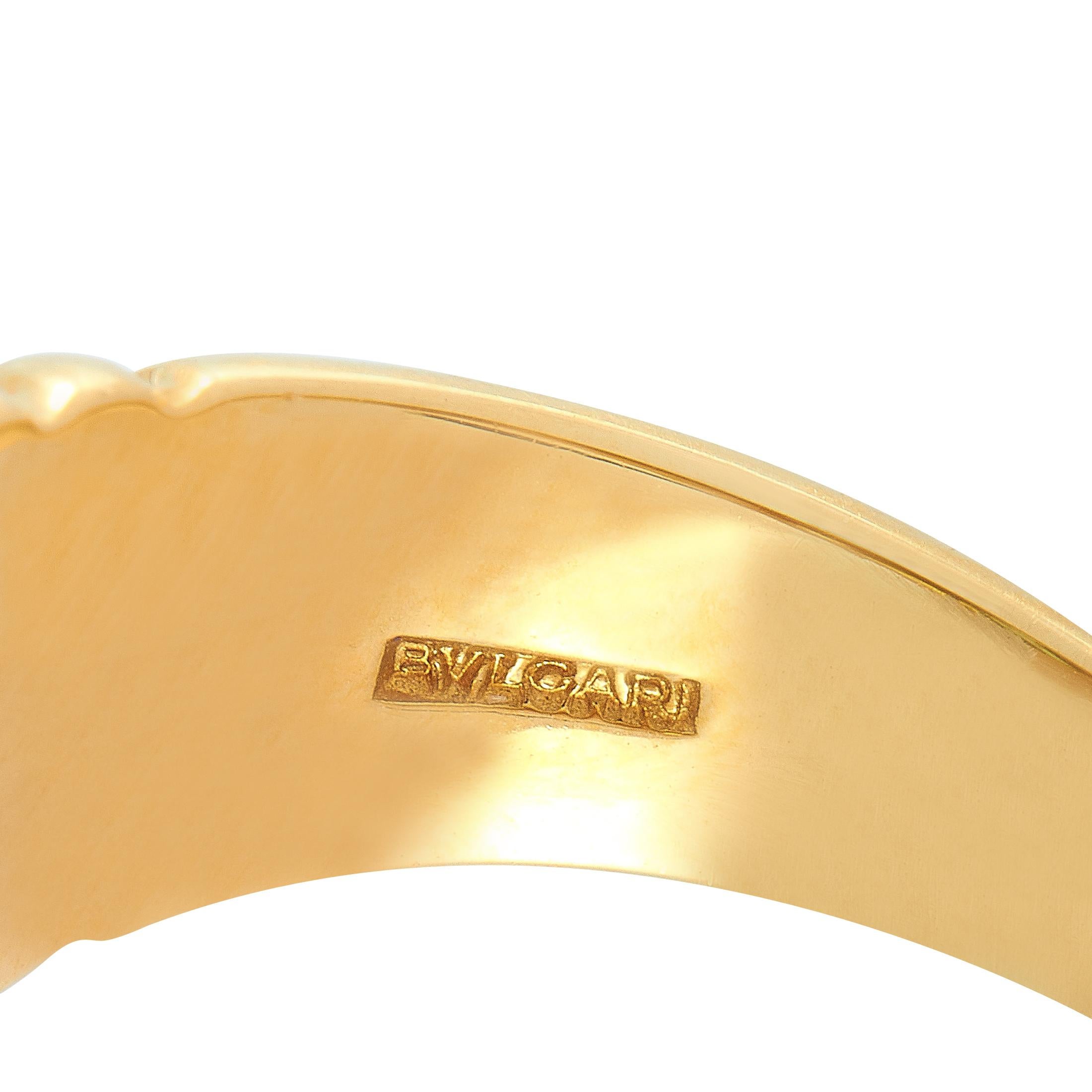 Bvlgari Doppio Peridot and Tourmaline Yellow Gold Heart Shape Ring 2