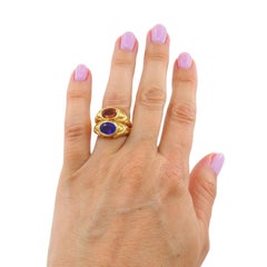 Bvlgari Doppio Ring Citrine & Amethyst 18k Gold