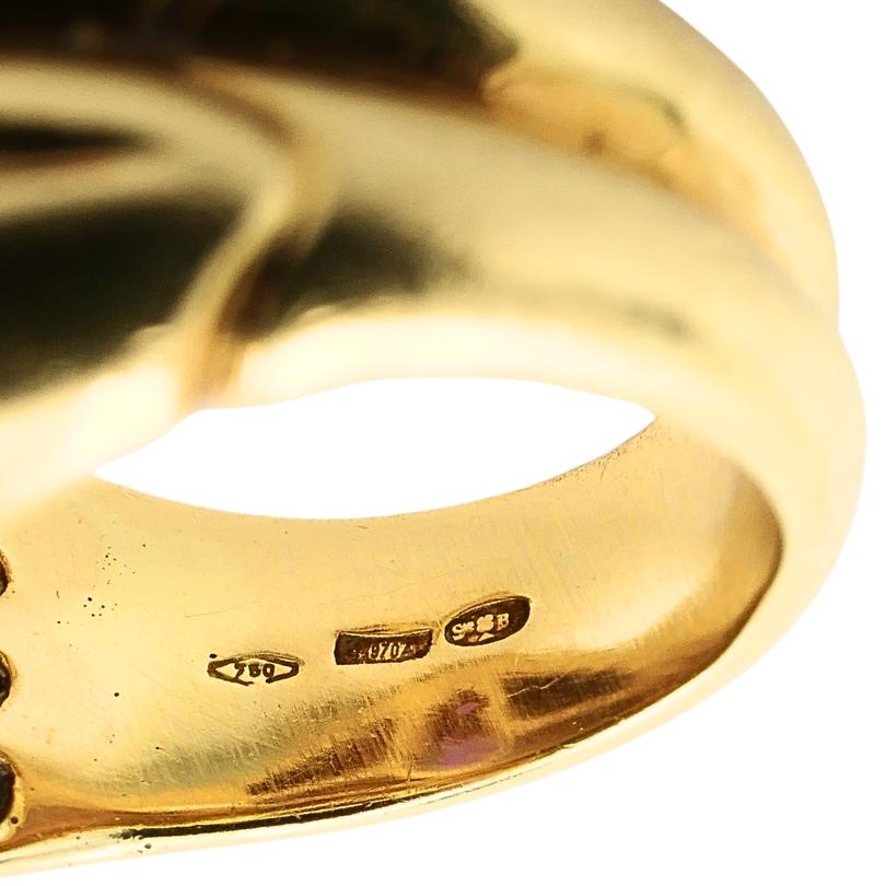 Bvlgari Doppio Ring Citrine & Amethyst 18k Gold For Sale 4