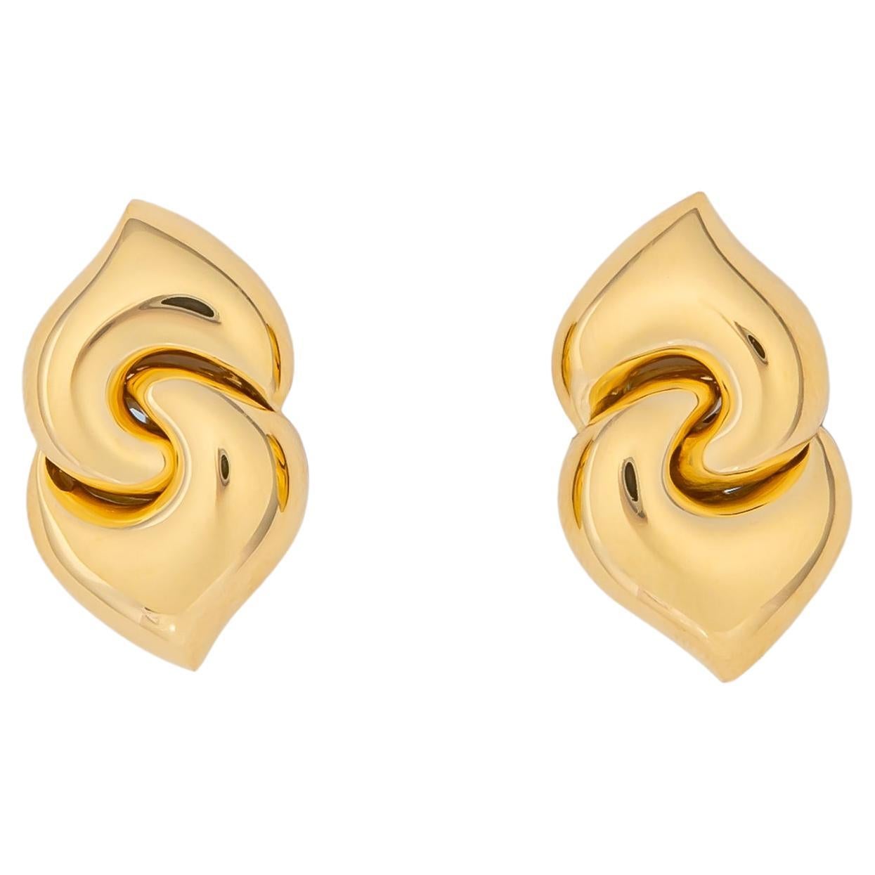 Bvlgari Dopplo Cuore Gold Earrings For Sale