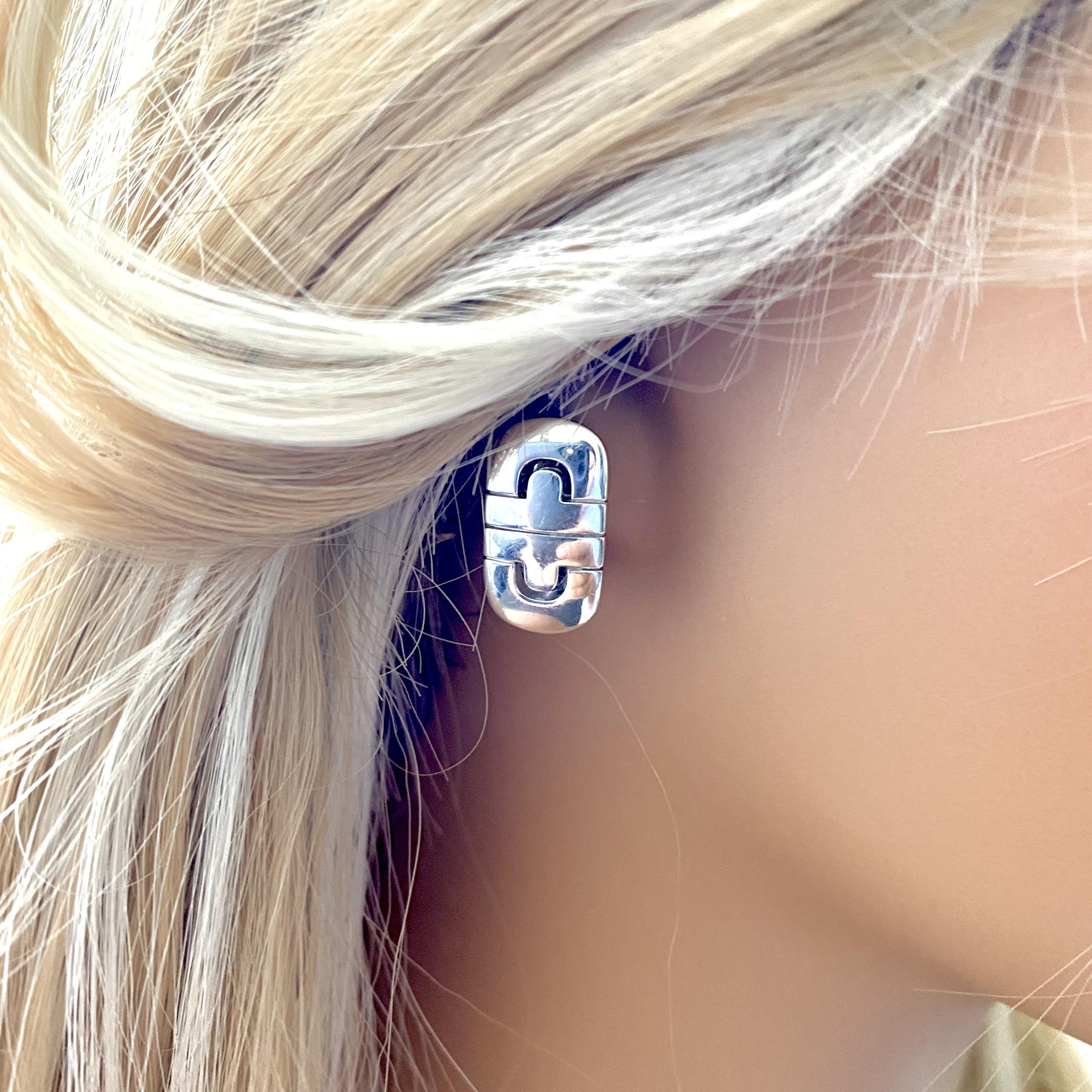 bvlgari earrings silver