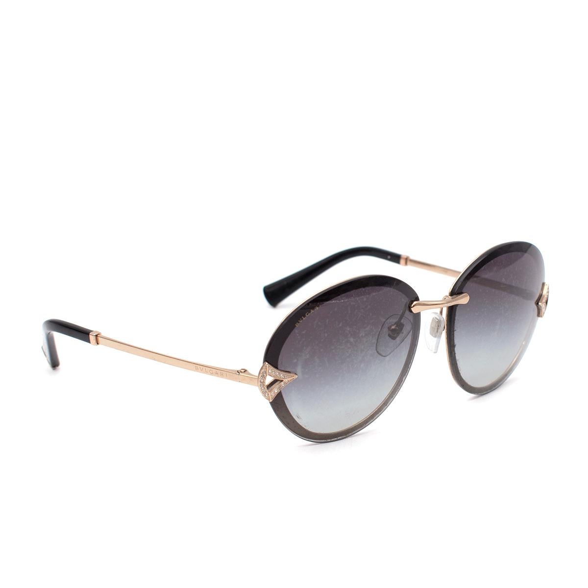 Gafas de sol redondas embellecidas Bvlgari 6101B Marrón en venta