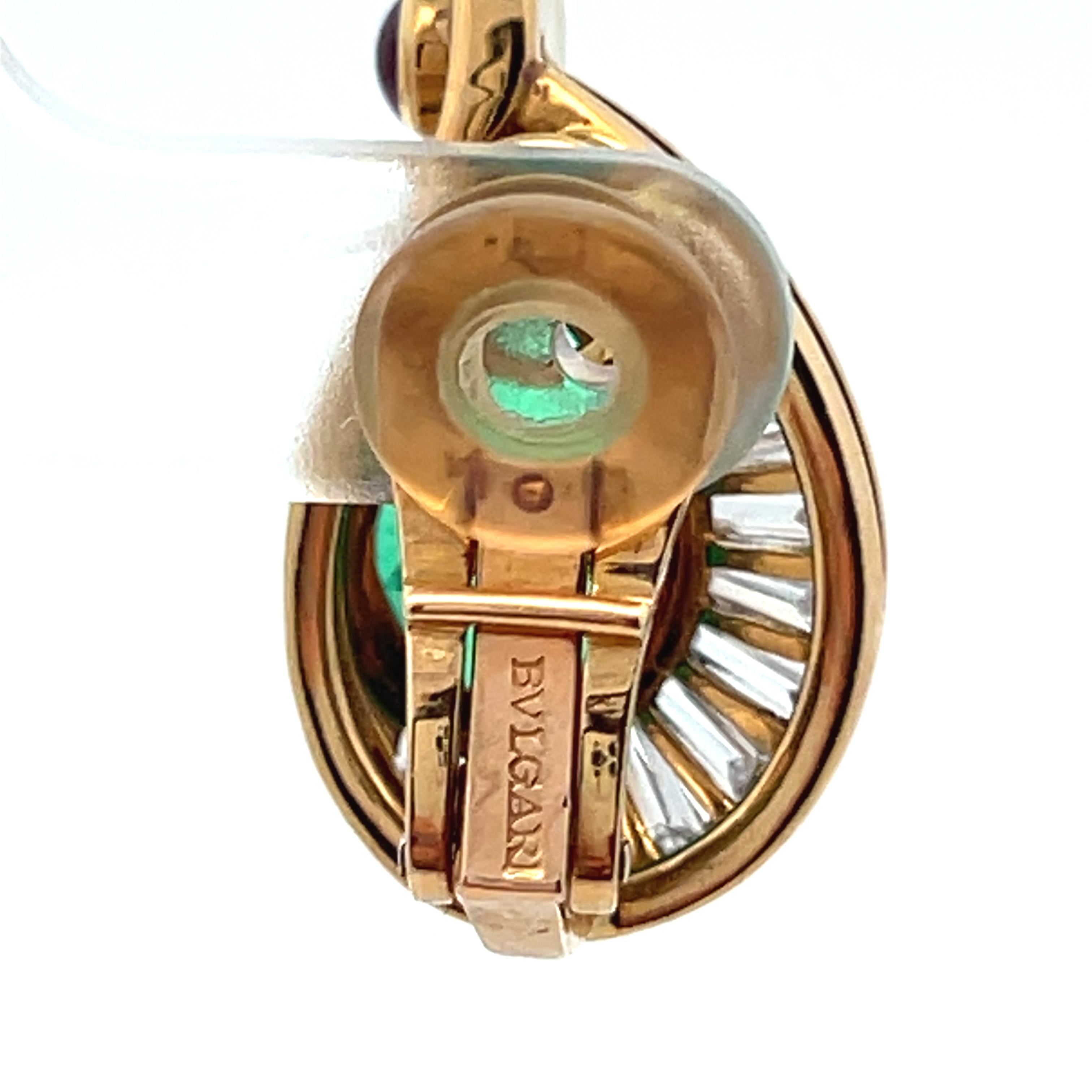 Bvlgari Smaragd-Ohrringe im Angebot 4