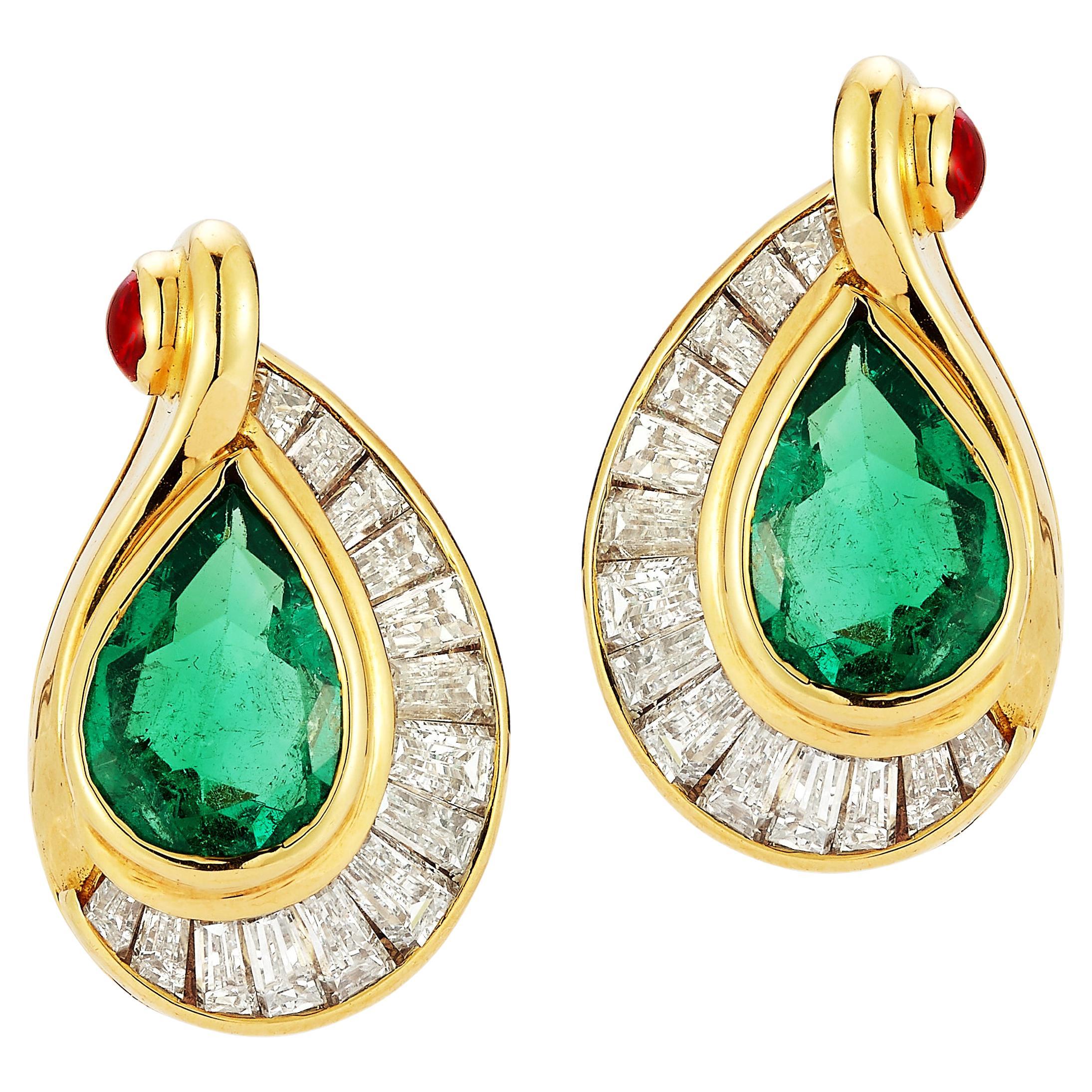 Bvlgari Emerald Earrings