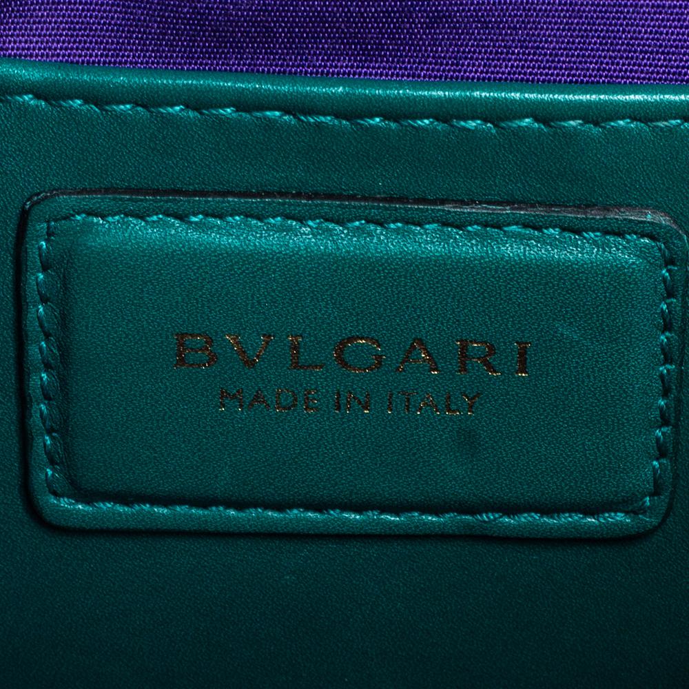BVLGARI Smaragdgrünes Leder Serpenti Forever Umhängetasche Damen