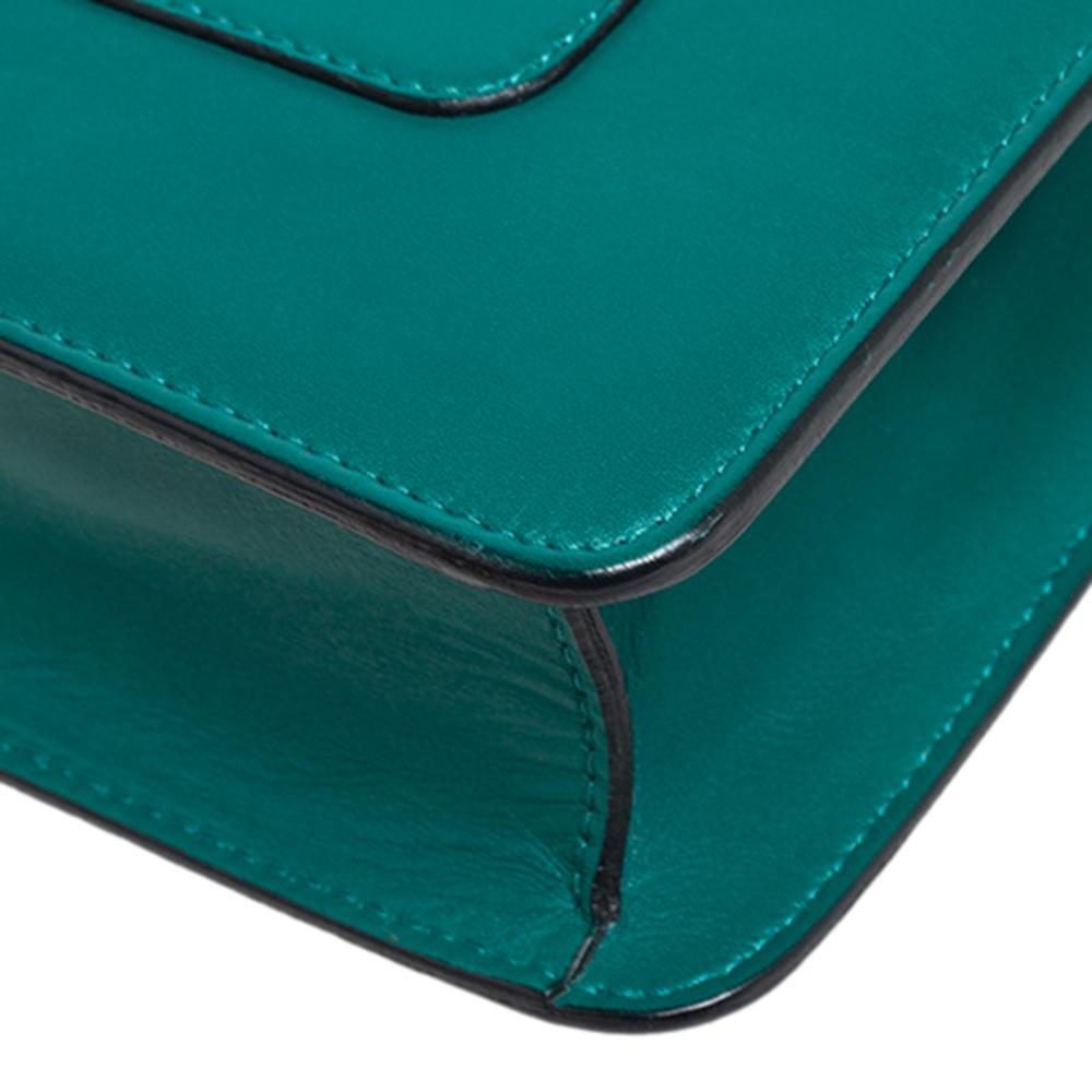 BVLGARI Smaragdgrünes Leder Serpenti Forever Umhängetasche 4