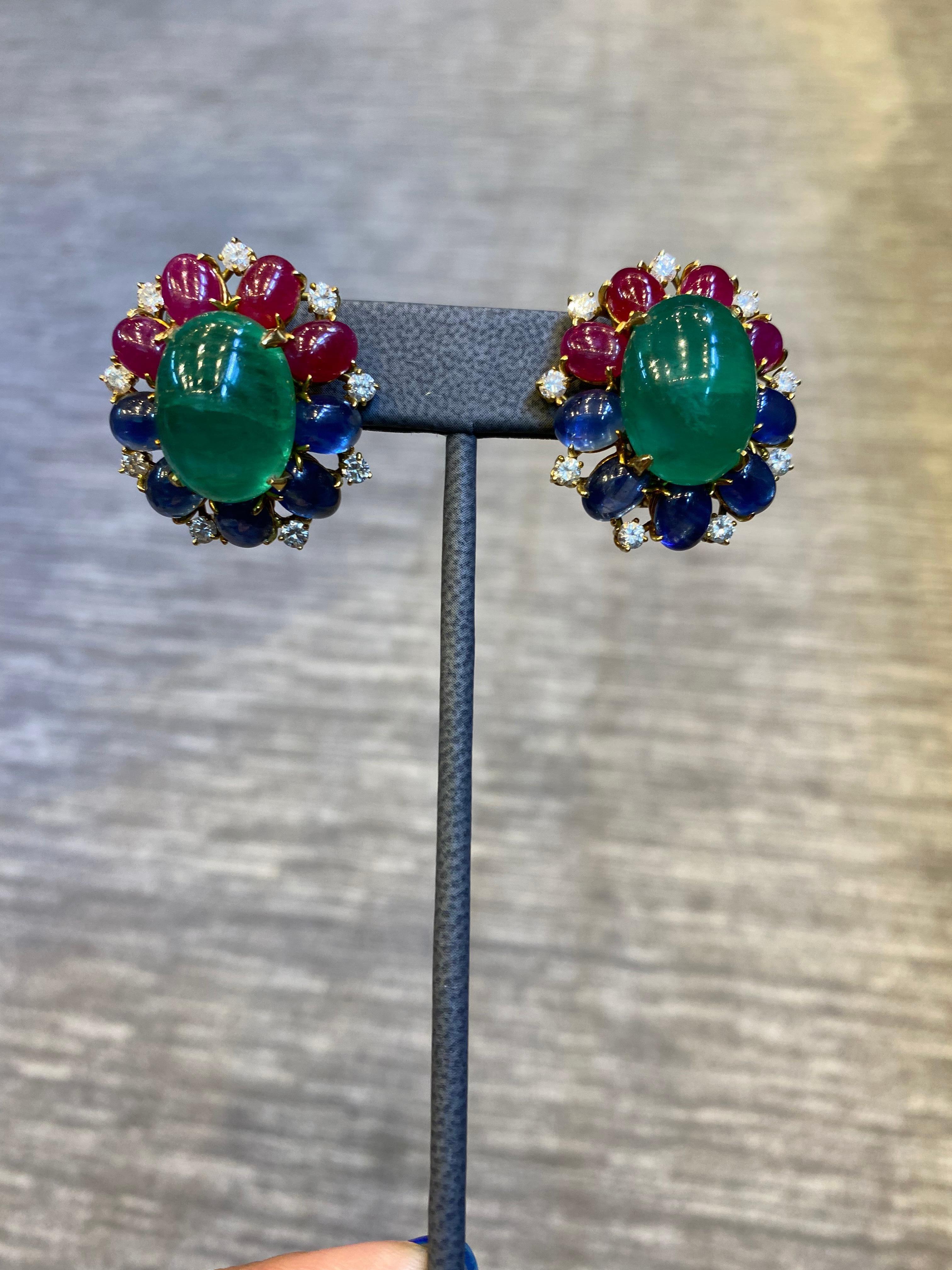 Bvlgari Emerald Necklace and Earrings Set For Sale 3