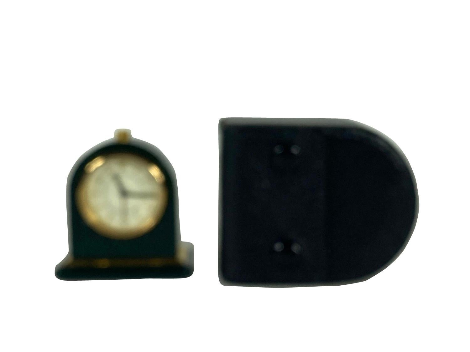Swiss Bvlgari Enameled Desk Alarm Clock in Original Box