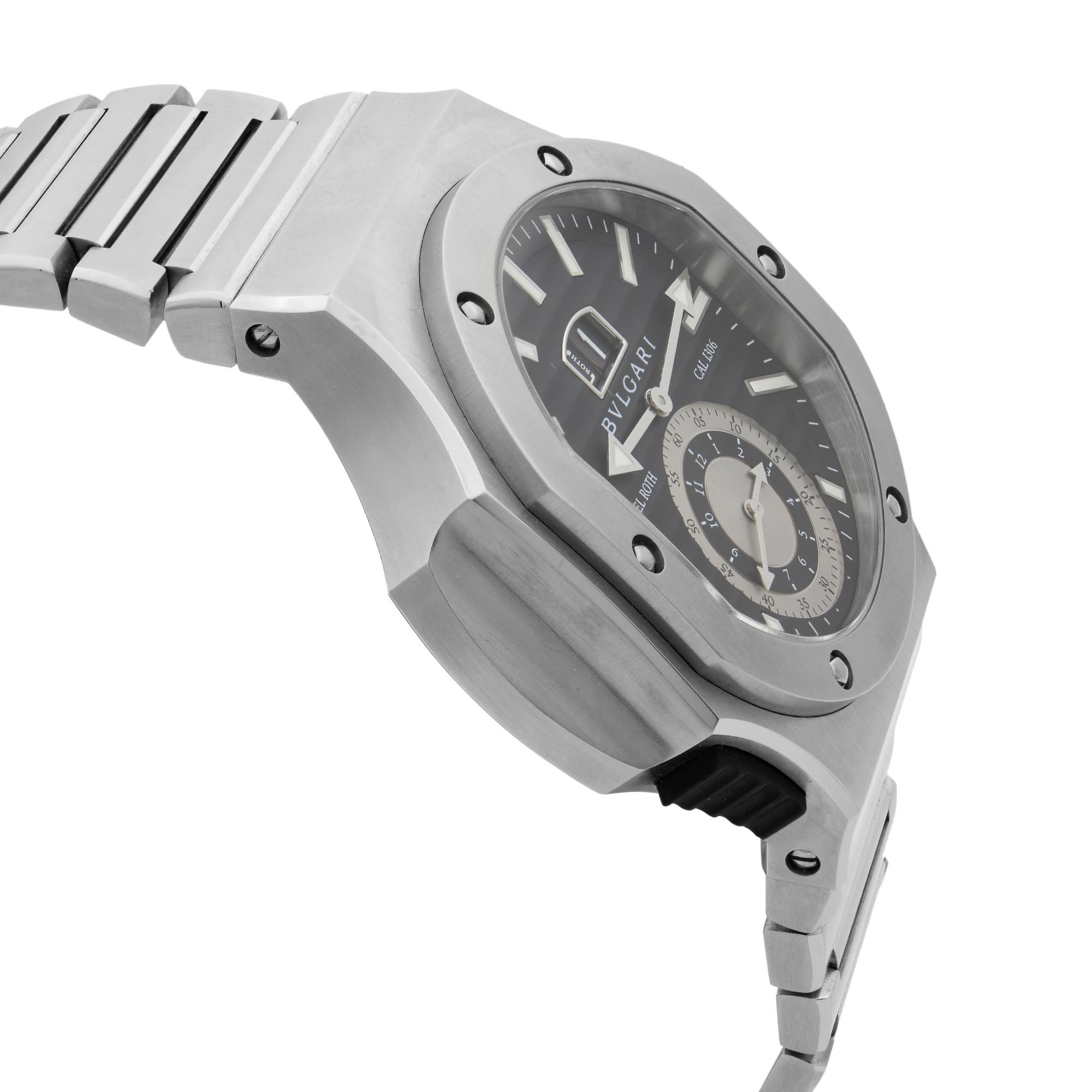 Bvlgari Endurer Daniel Roth Chronosprint Black Dial Automatic Mens Watch 101877 In Good Condition In New York, NY