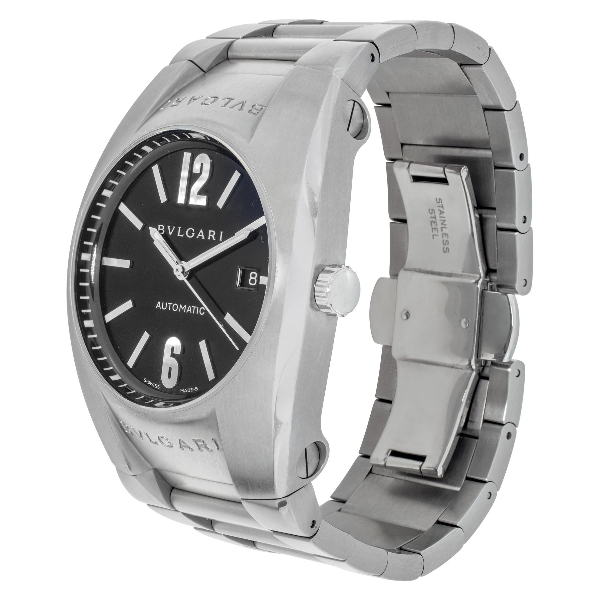 Bvlgari Ergon in stainless steel. Auto w/ sweep seconds and date. 40 mm case size. Ref eg40s. Fine Pre-owned Bvlgari / Bulgari Watch. Certified preowned Sport Bvlgari Ergon eg40s watch is made out of Stainless steel on a Stainless Steel bracelet
