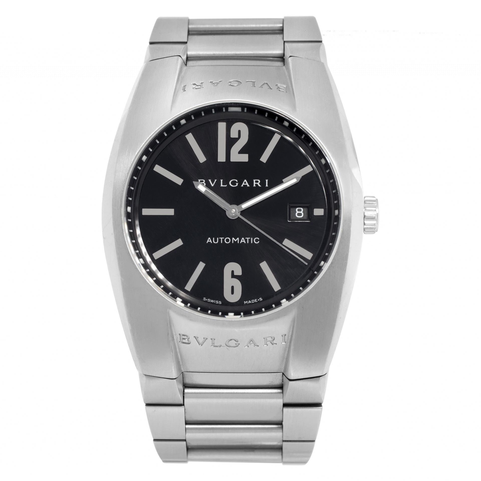 Bvlgari Ergon eg40s in Stainless Steel with a Black dial 40mm Automatic watch For Sale
