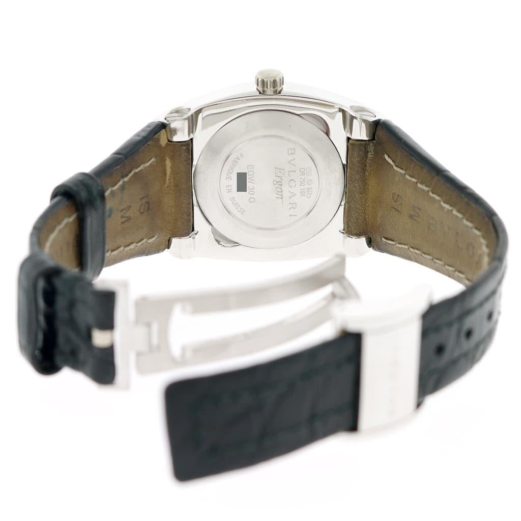 Women's Bvlgari Ergon Ladies 18 Karat White Gold Factory Diamond Lugs and Dial Watch For Sale