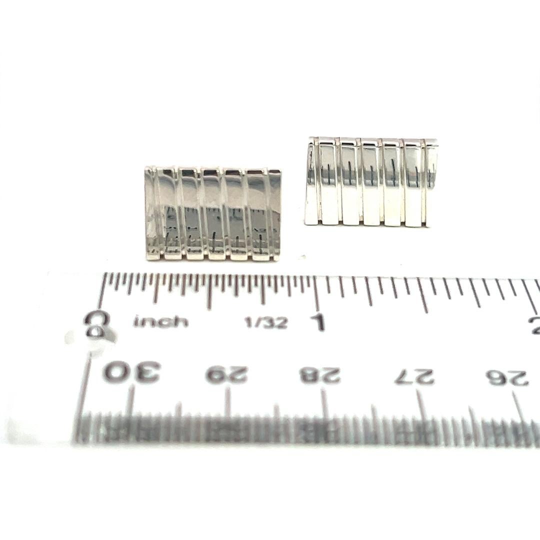 Bvlgari Estate Cufflinks Sterling Silver 1
