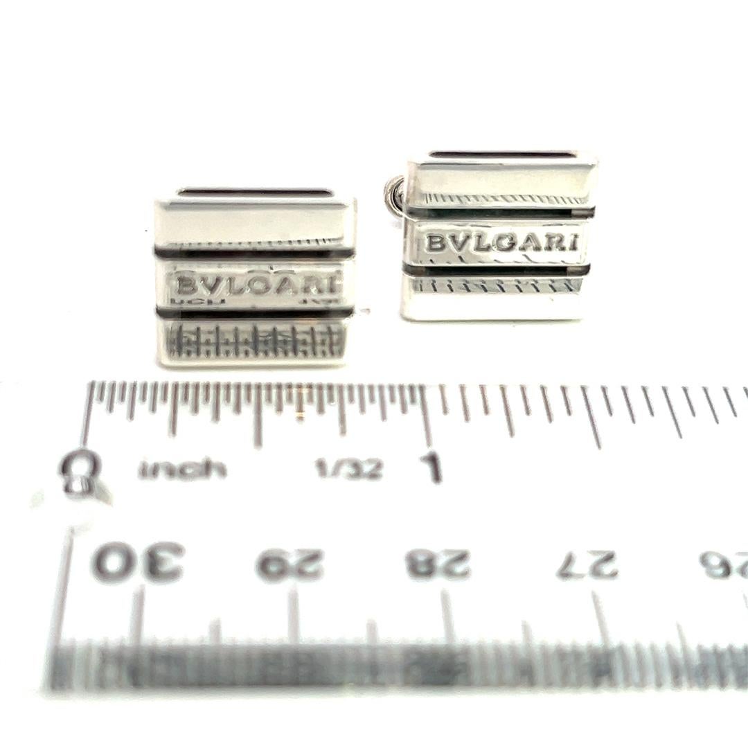 Bvlgari Bulgari Estate Manschettenknöpfe aus Sterlingsilber im Angebot 3