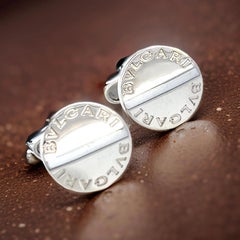 Bvlgari Estate Sterling Silver Cufflinks 16.24 Grams