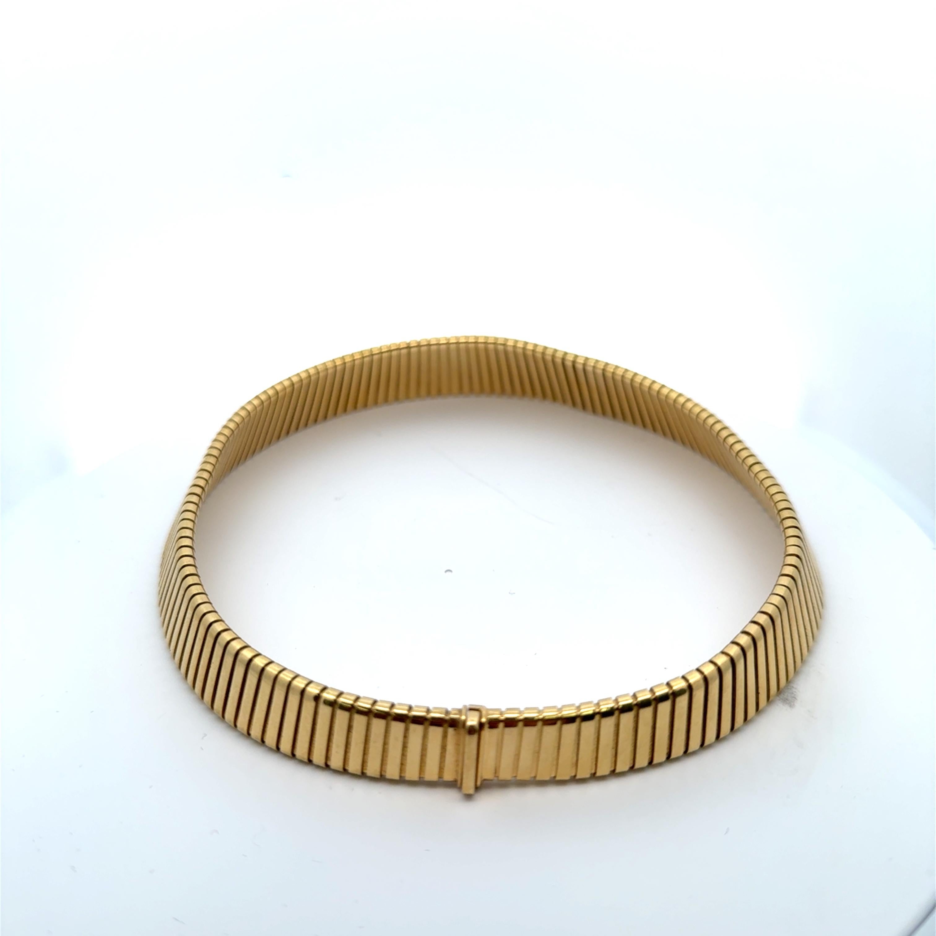 BVLGARI Extremely Rare Graduated Tubogas Necklace For Sale 3