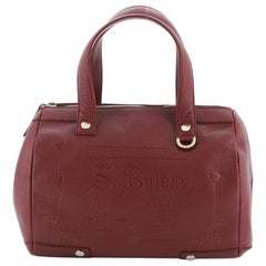 Bvlgari Fabiola Bowling Bag Embossed Leather Small