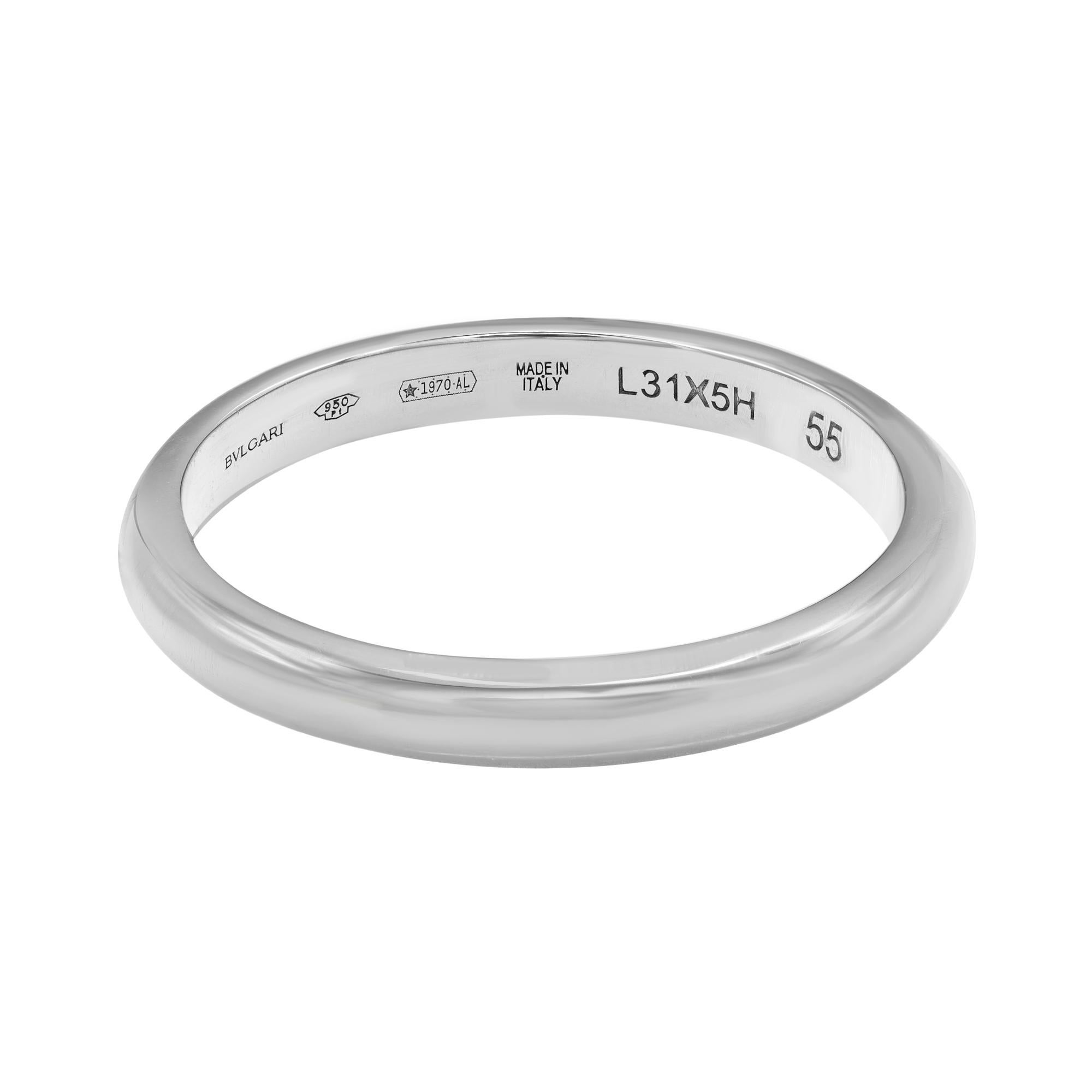 fedi wedding band in platinum for men