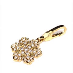 Bvlgari Fiocco di Neve Snowflake Pendant 18 Carat Yellow Gold