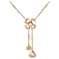 Bvlgari Fiorever Diamond 18K Rose Gold Necklace