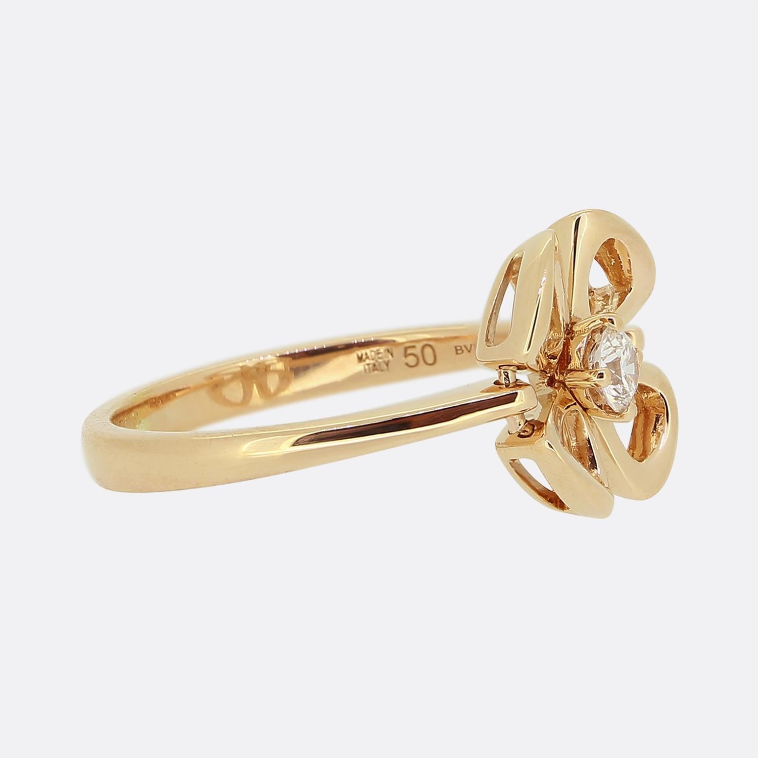 Round Cut Bvlgari Fiorever Diamond Ring