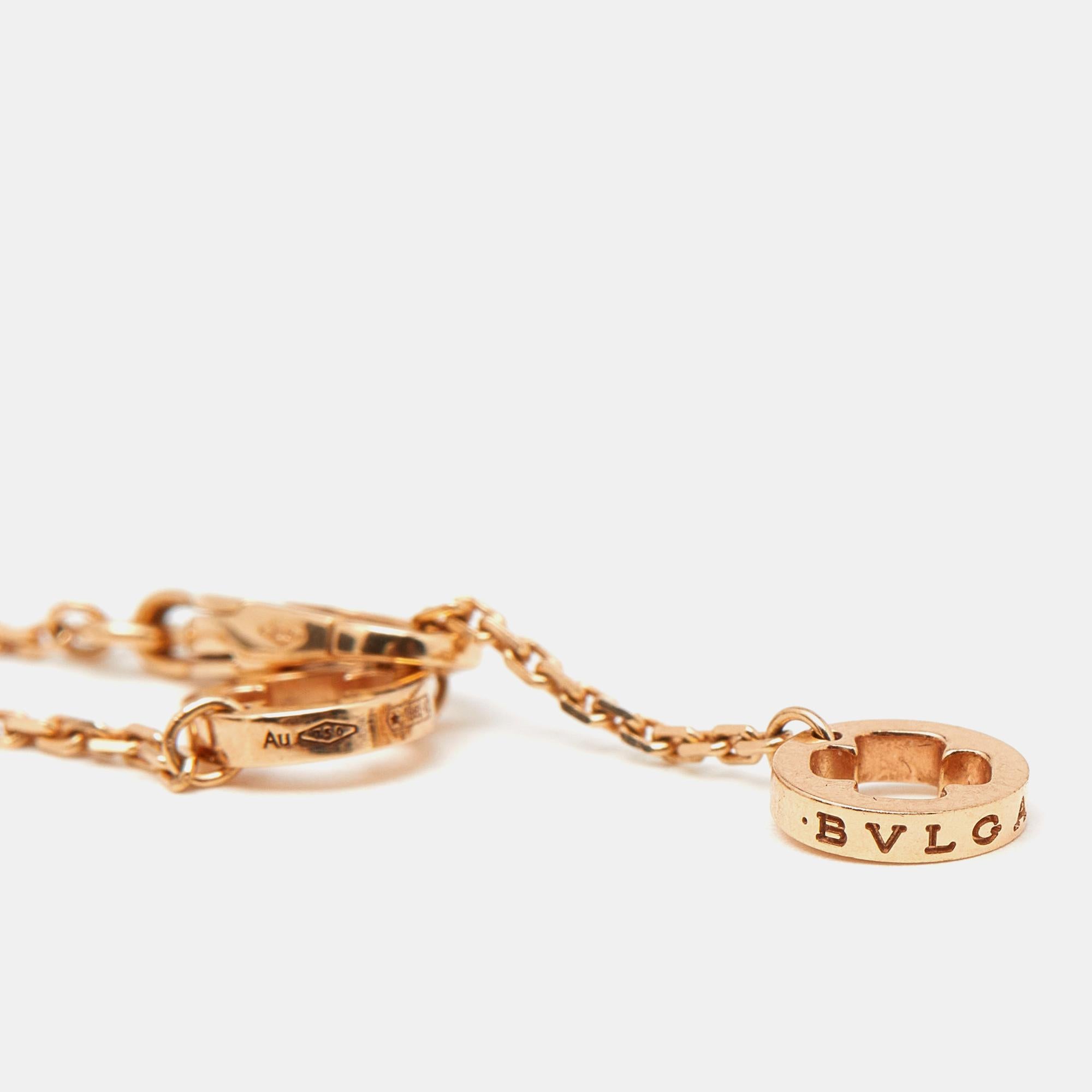 Bvlgari Fiorever Diamonds 18k Rose Gold Necklace For Sale 3