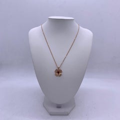 BVLGARI Fiorever Large Pendant Necklace in Rose Gold with Full Diamond Pavé