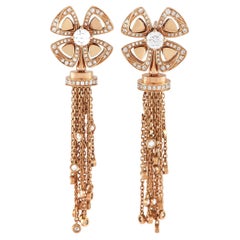 Bvlgari Fiorever Orecchini 18k Rose Gold 1.25ct Diamond Earrings