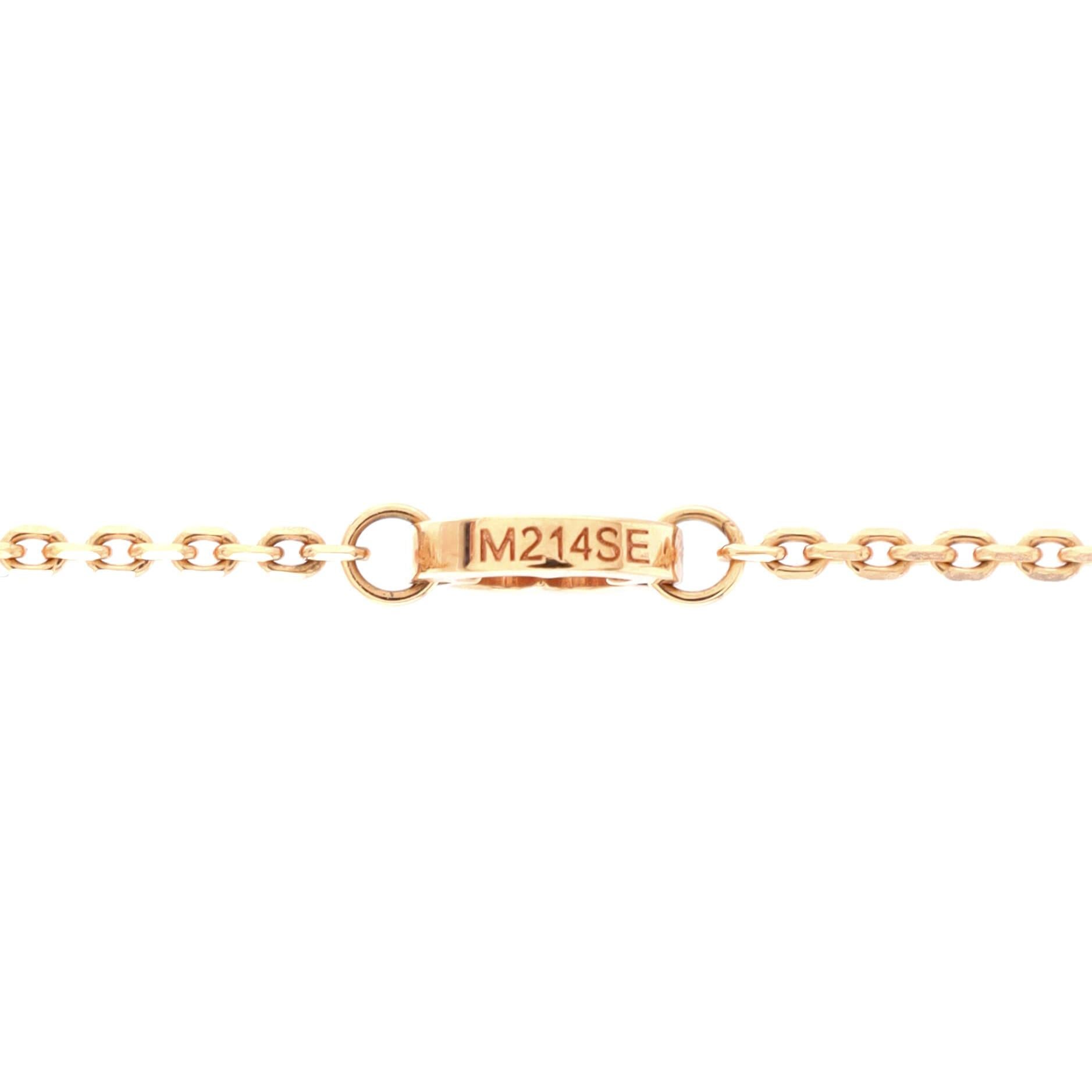 Bvlgari Fiorever Pendant Necklace 18k Rose Gold and Diamonds In Good Condition In New York, NY