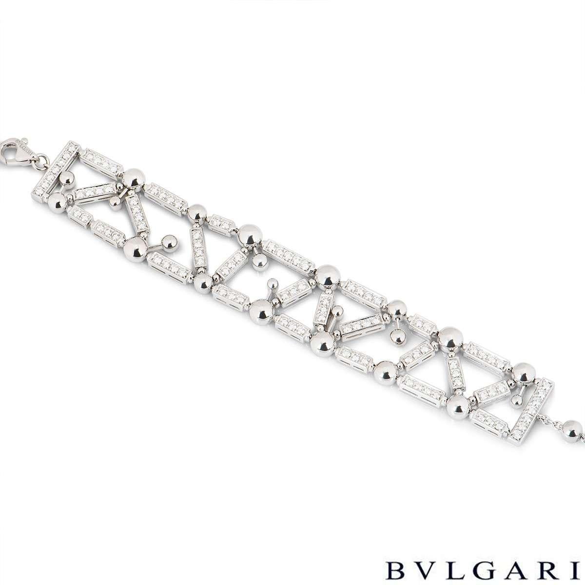 Round Cut Bvlgari Fireworks Collection Diamond Bracelet
