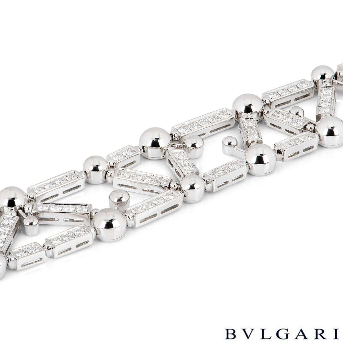 Bvlgari Fireworks Collection Diamond Bracelet In Excellent Condition In London, GB